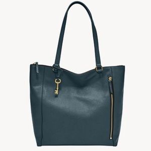 Fossil Tara Leather Shopper  Tote Purse